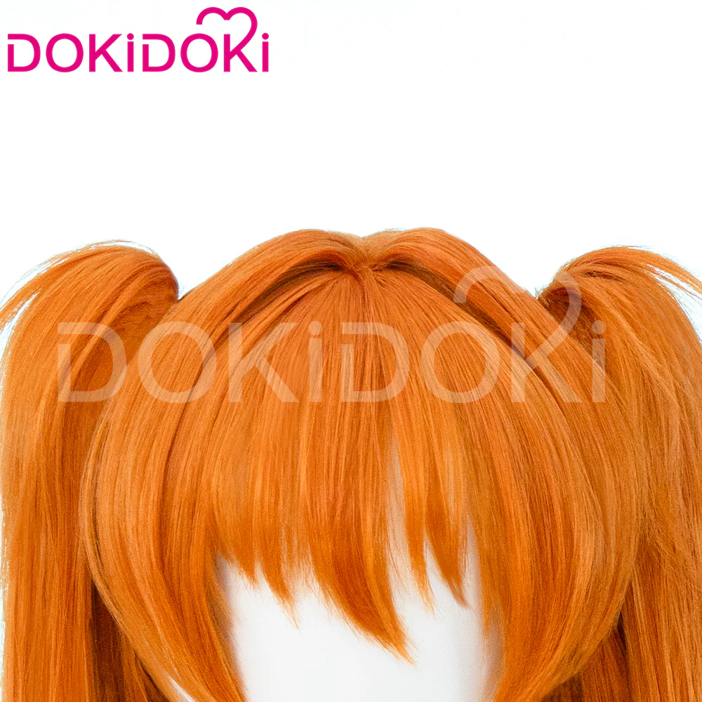 【Ready For Ship】DokiDoki Anime Cosplay Wig Long Straight Orange Hair - Image 4