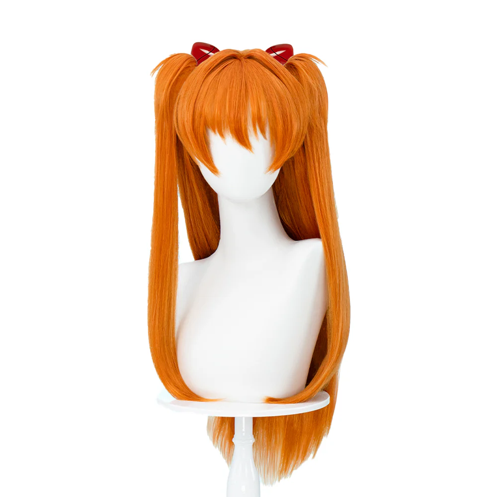【Ready For Ship】DokiDoki Anime Cosplay Wig Long Straight Orange Hair - Image 5
