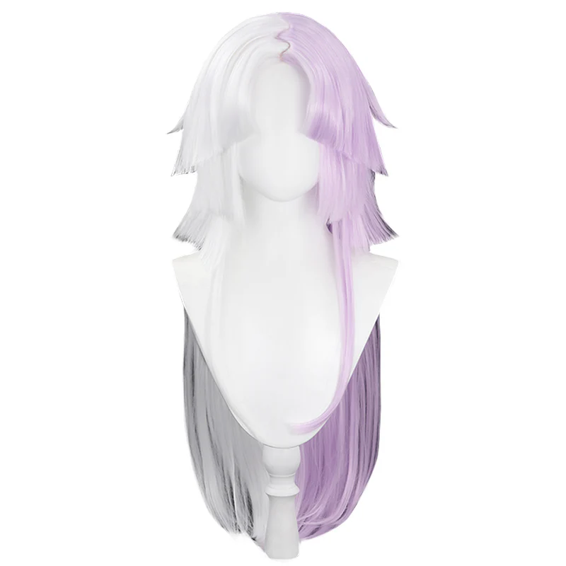 【Ready For Ship】DokiDoki Anime Cosplay Wig Long Straight White Purple - Image 4