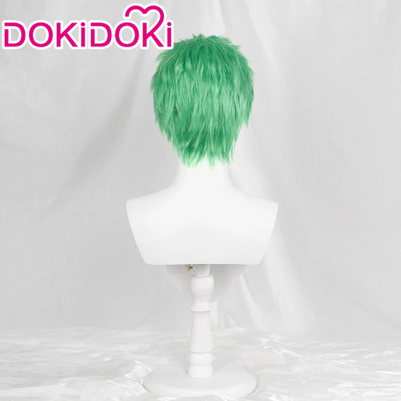【Ready For Ship】【Front Lace】DokiDoki Anime Cosplay Wig Men Green Short / Earring - Image 3