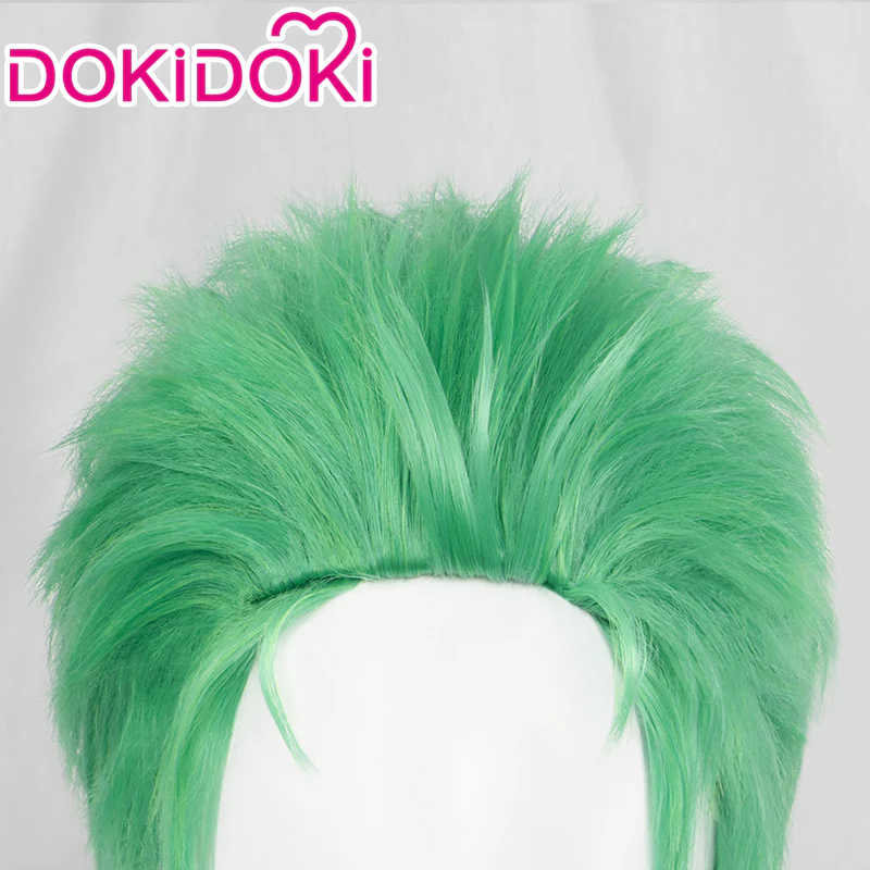 【Ready For Ship】【Front Lace】DokiDoki Anime Cosplay Wig Men Green Short / Earring - Image 4