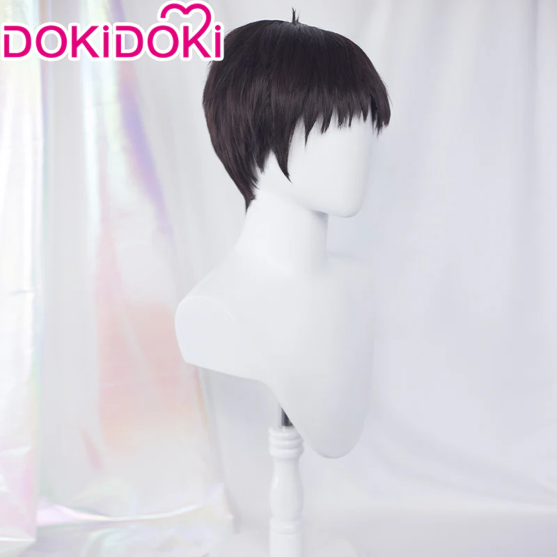 DokiDoki Anime Cosplay Wig Short Black Hair - Image 2