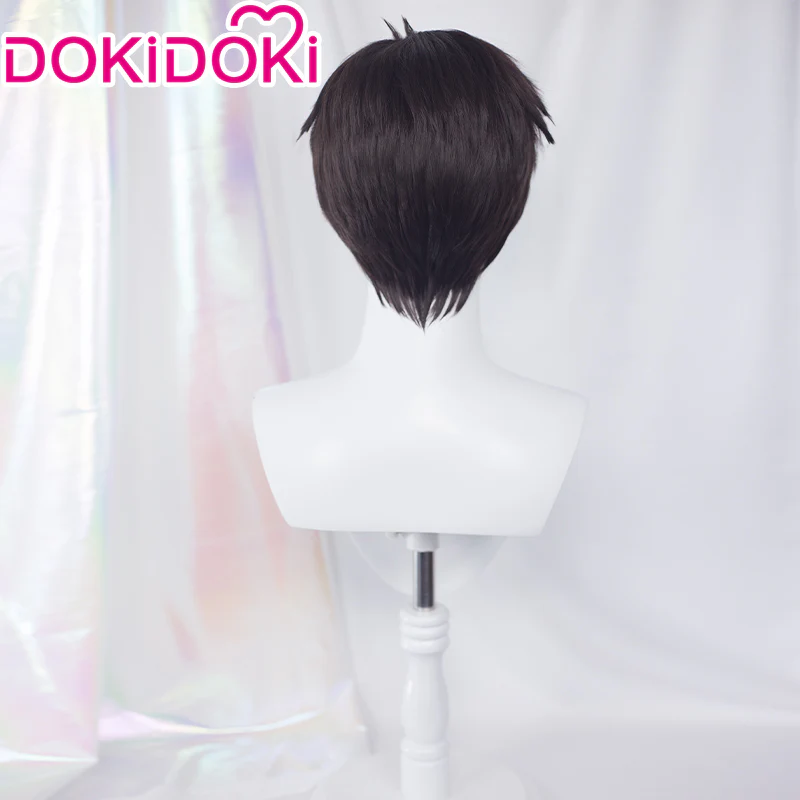 DokiDoki Anime Cosplay Wig Short Black Hair - Image 3