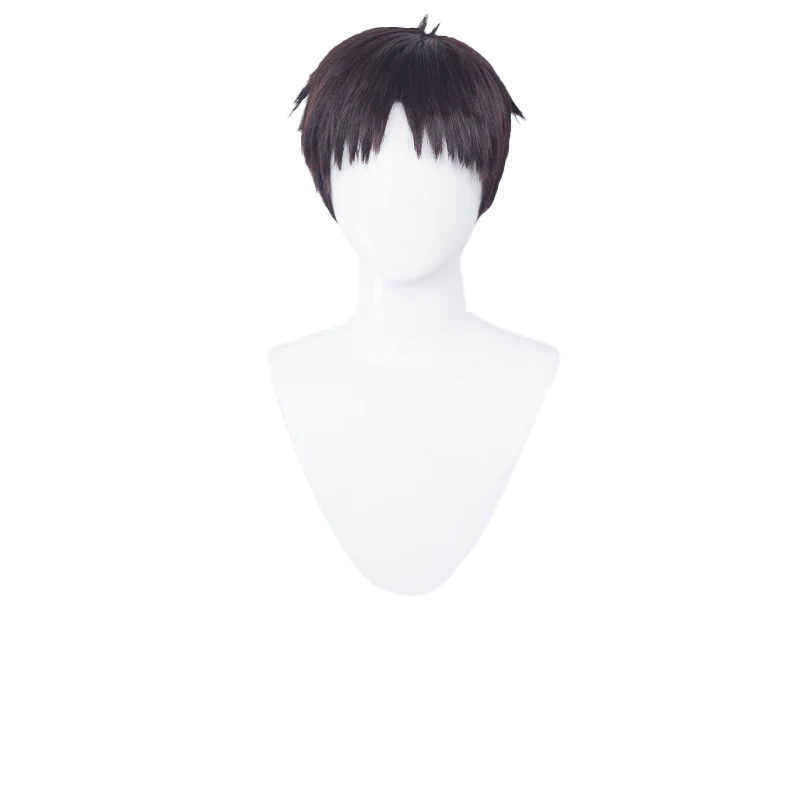 DokiDoki Anime Cosplay Wig Short Black Hair - Image 5