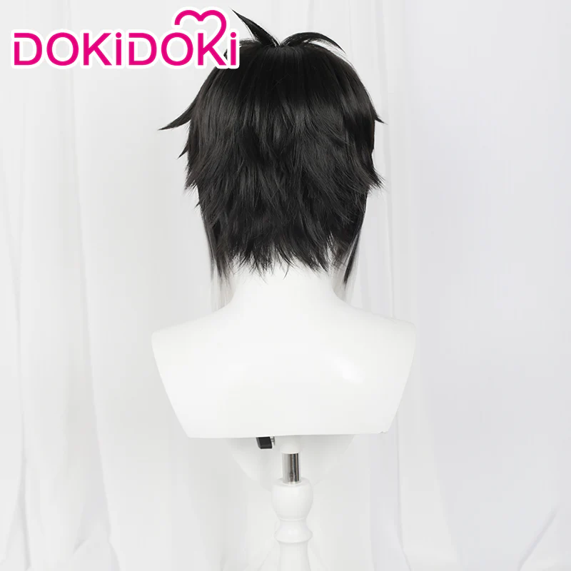 【Ready For Ship】DokiDoki Anime Cosplay Wig Short Black White Hair - Image 3
