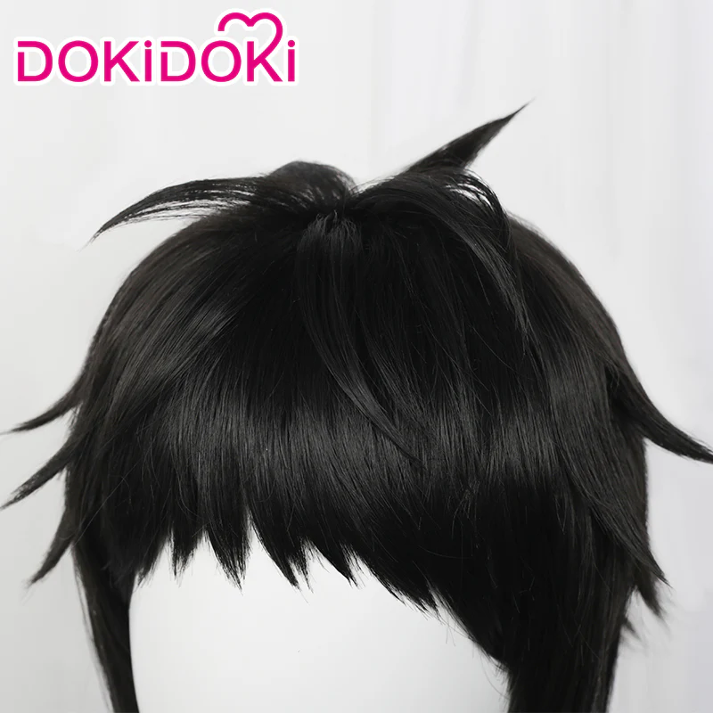 【Ready For Ship】DokiDoki Anime Cosplay Wig Short Black White Hair - Image 4