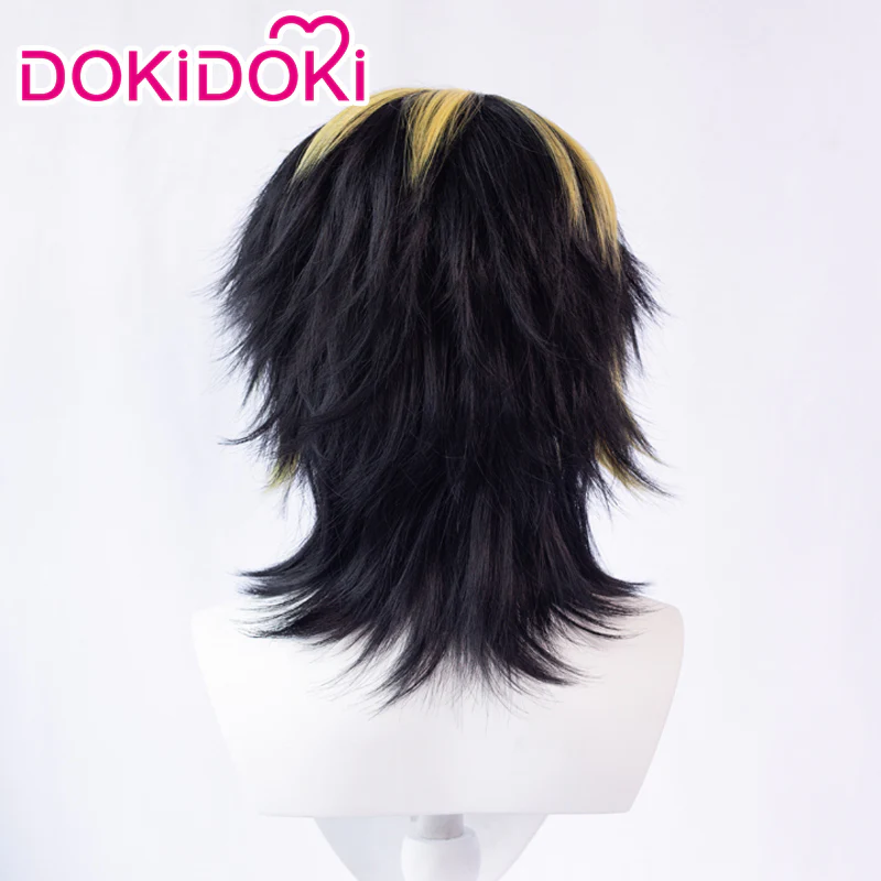 【Ready For Ship】DokiDoki Anime Cosplay Wig Short Black Yellow - Image 2
