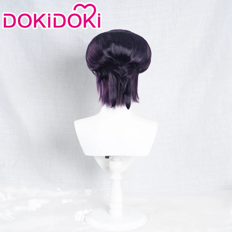 DokiDoki Anime Cosplay Wig Short Purple - Image 2