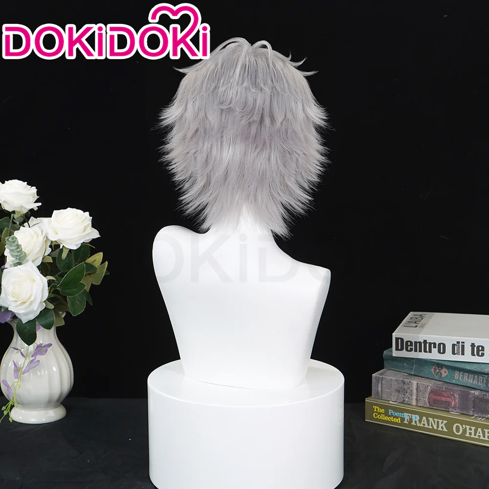 【Ready For Ship】DokiDoki Anime Cosplay Wig Short Silver Hair - Image 3