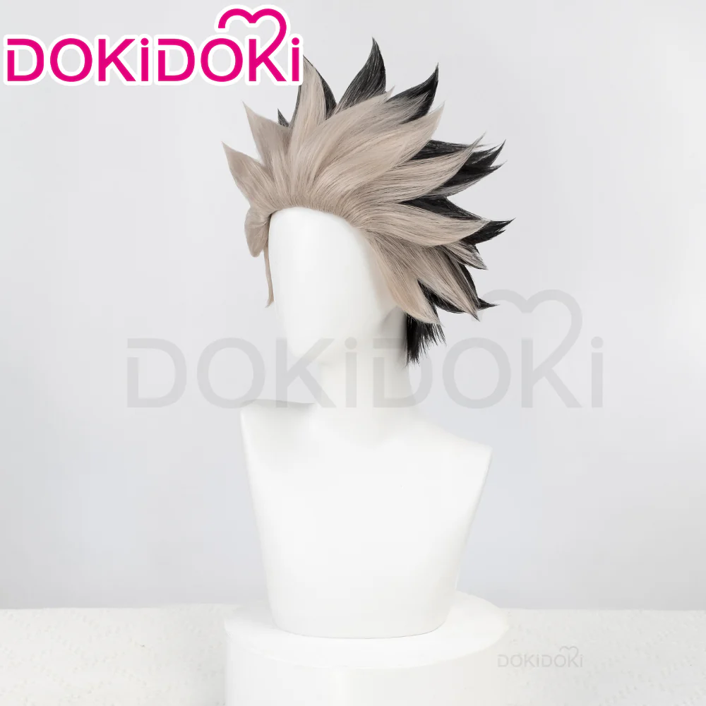 【Ready For Ship】DokiDoki Anime Cosplay Wig Short Straight Black White Hair - Image 3