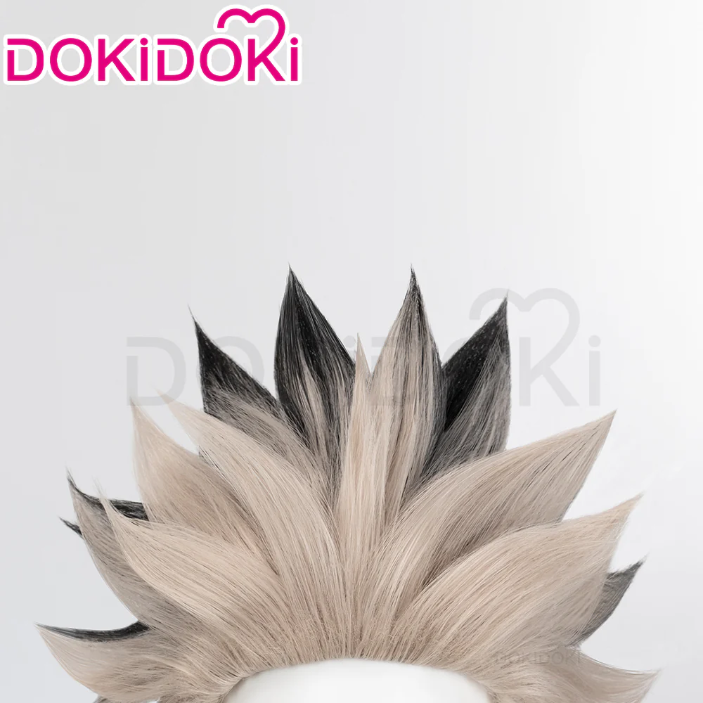 【Ready For Ship】DokiDoki Anime Cosplay Wig Short Straight Black White Hair - Image 4
