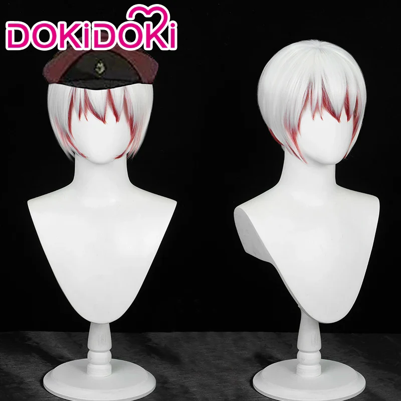 【Ready For Ship】Dokidoki Anime Cosplay Wig Short Straight White Hair