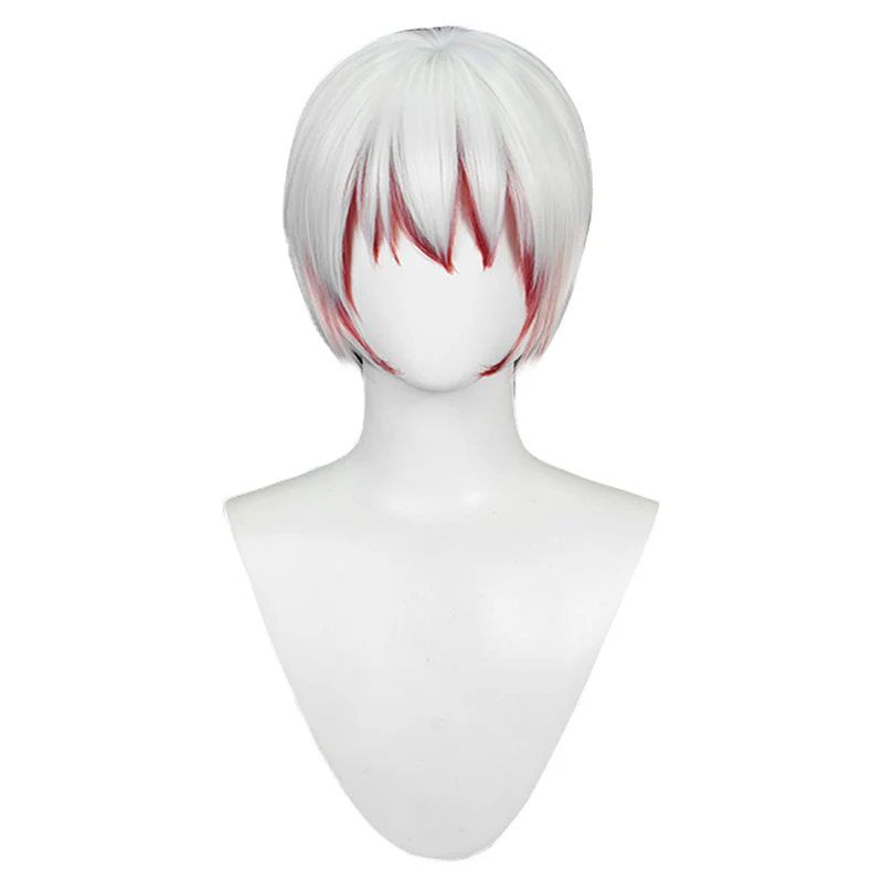 【Ready For Ship】Dokidoki Anime Cosplay Wig Short Straight White Hair - Image 5