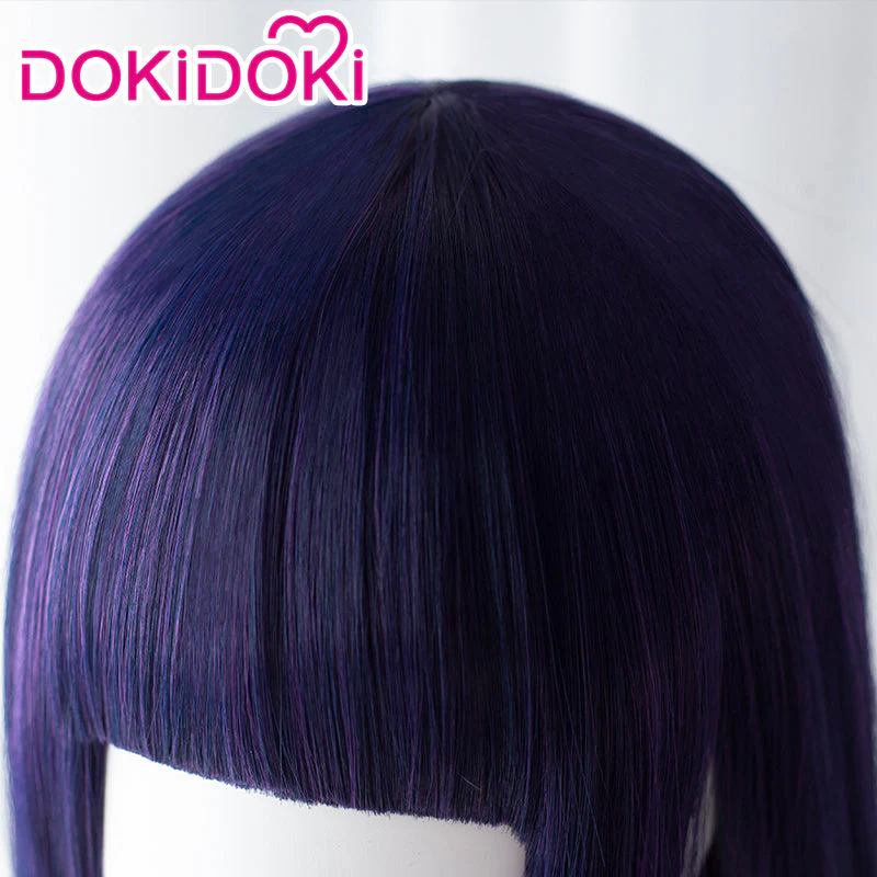 【Ready For Ship】DokiDoki Anime Cosplay Wig Women Long Straight Purple Hair - Image 4