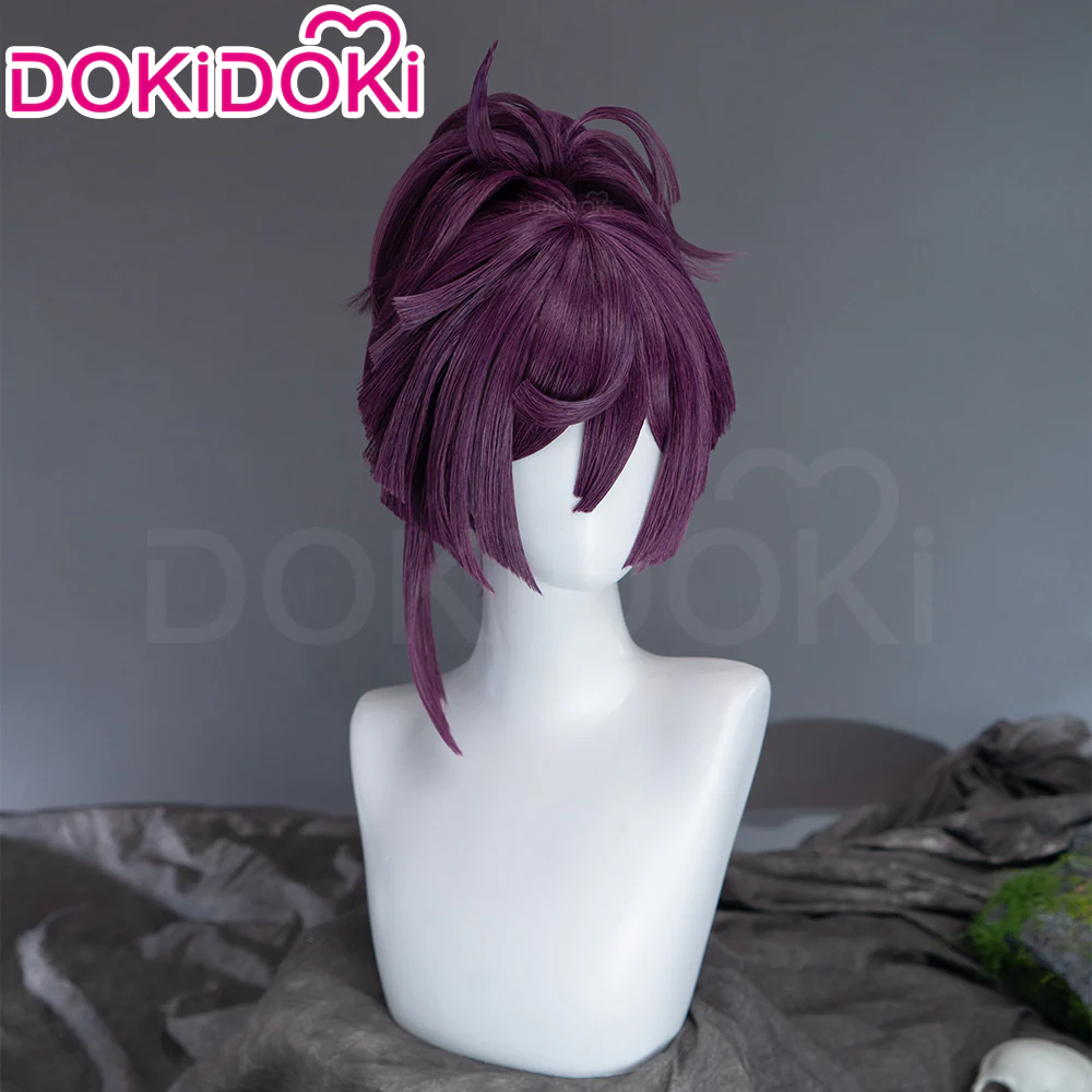 【Ready For Ship】DokiDoki Anime Hell's Paradise: Jigokuraku Cosplay Yuzuriha Wig Short Purple Hair Updo - Image 2