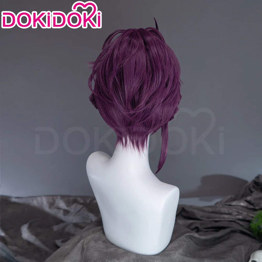 【Ready For Ship】DokiDoki Anime Hell's Paradise: Jigokuraku Cosplay Yuzuriha Wig Short Purple Hair Updo - Image 3