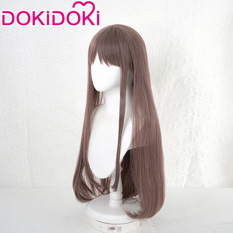 DokiDoki Anime Manga Cosplay  Wig Long Straight Brown Hair - Image 2