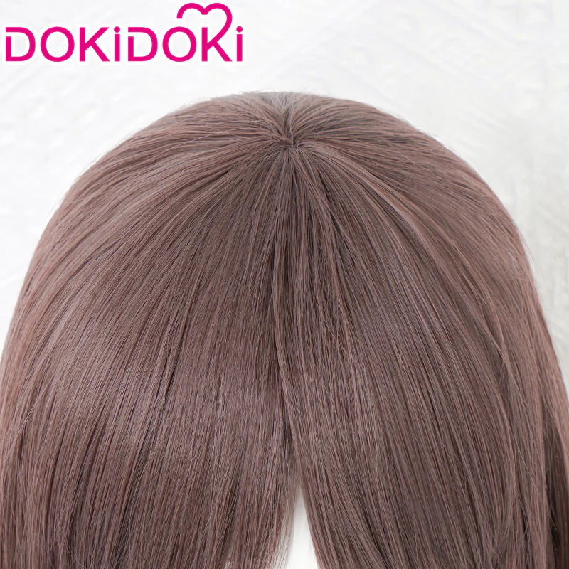 DokiDoki Anime Manga Cosplay  Wig Long Straight Brown Hair - Image 4