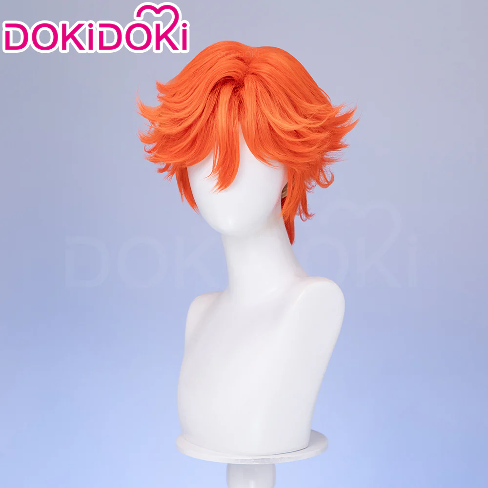 【Ready For Ship】DokiDoki Anime Movie Cosplay Fox Wig / Glasses Short Orange Hair - Image 3