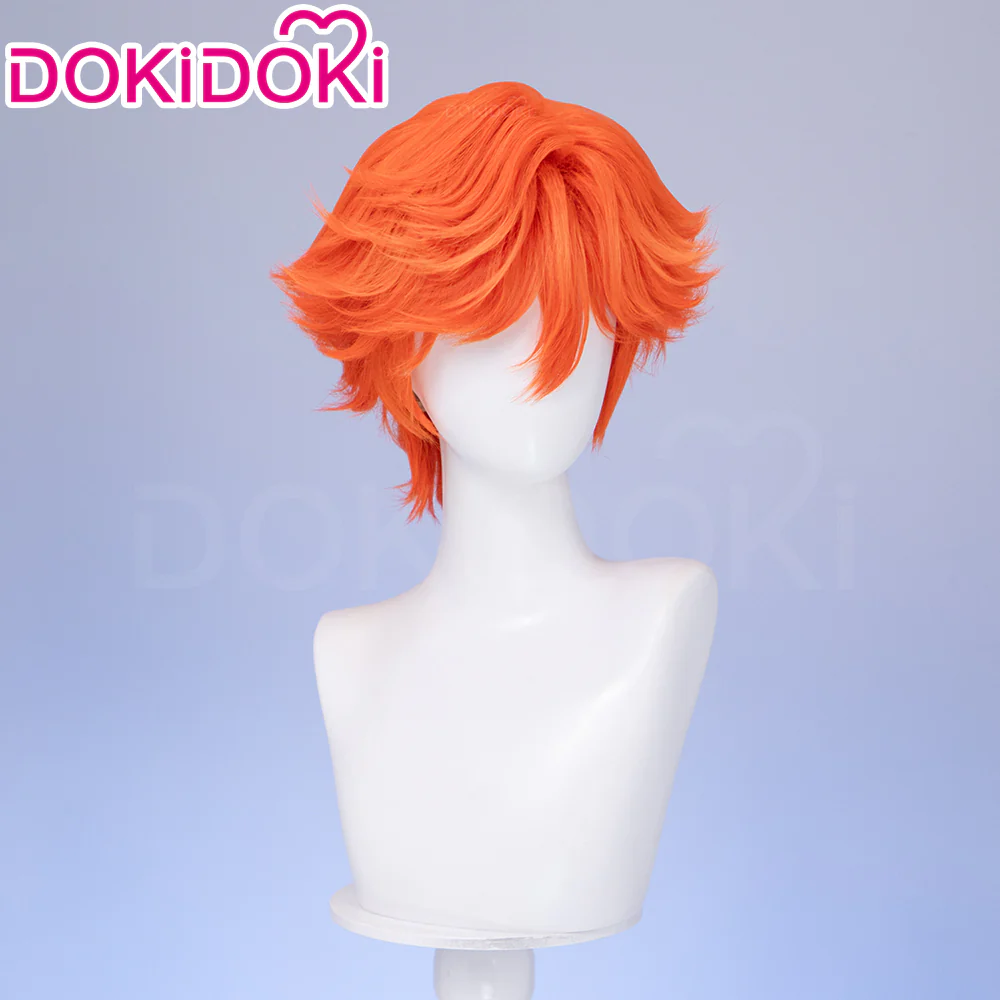 【Ready For Ship】DokiDoki Anime Movie Cosplay Fox Wig / Glasses Short Orange Hair - Image 4
