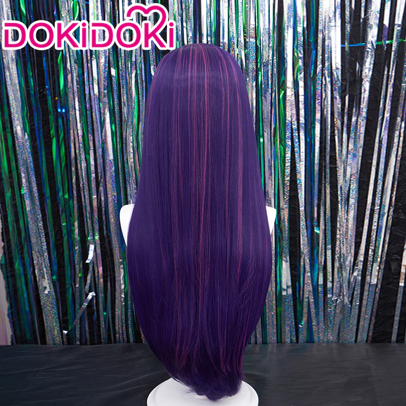 【Ready For Ship】DokiDoki Anime Oshi no Ko Cosplay Hoshino Ai Wig / Fake Eyelashes / Head Accessory Long Straight Purple Pink - Image 4