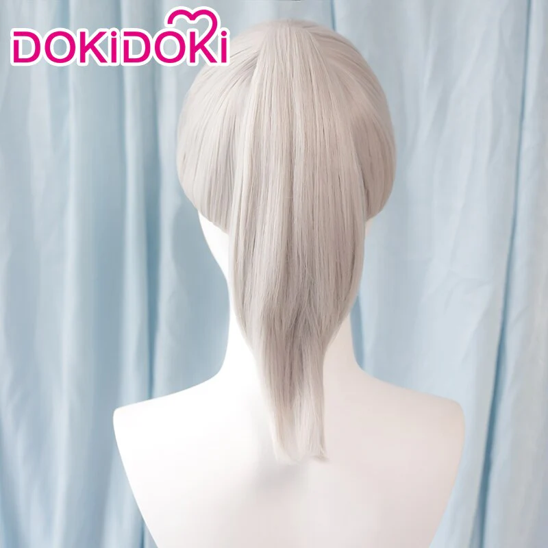 【Ready For Ship】DokiDoki Cosplay  Wig Halloween Silver Ponytail - Image 3