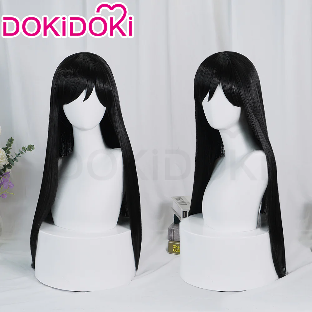 【Ready For Ship】DokiDoki Game Cosplay Wig Long Straight Black Hair