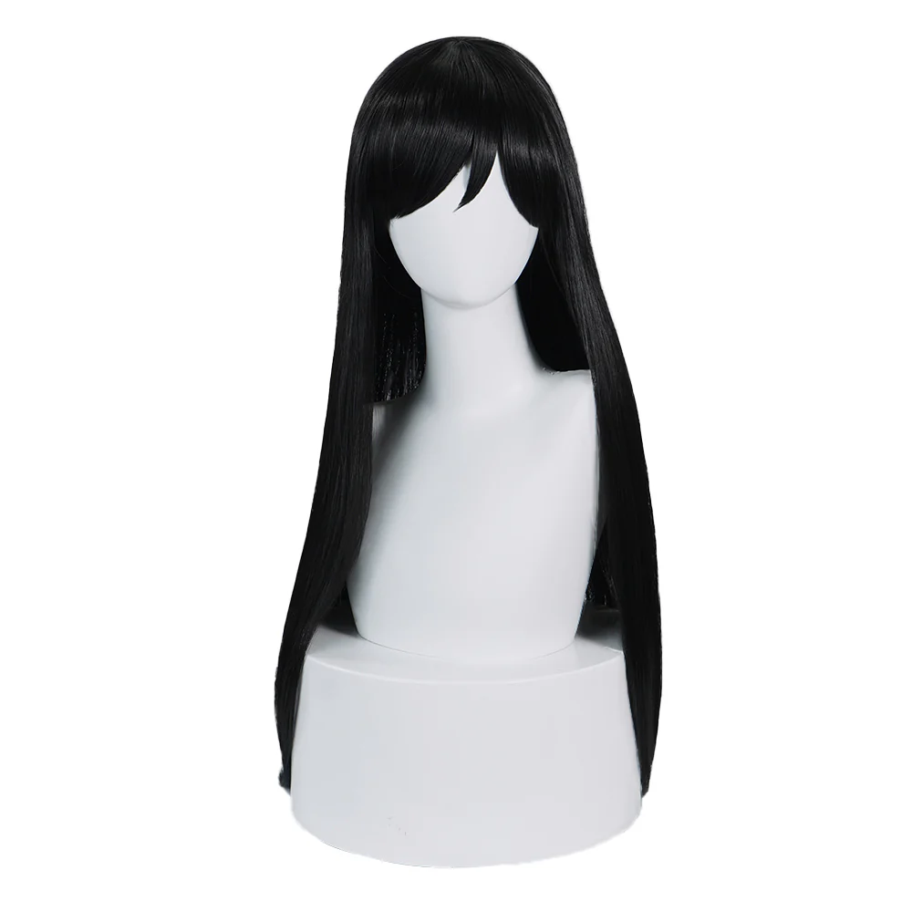 【Ready For Ship】DokiDoki Game Cosplay Wig Long Straight Black Hair - Image 5