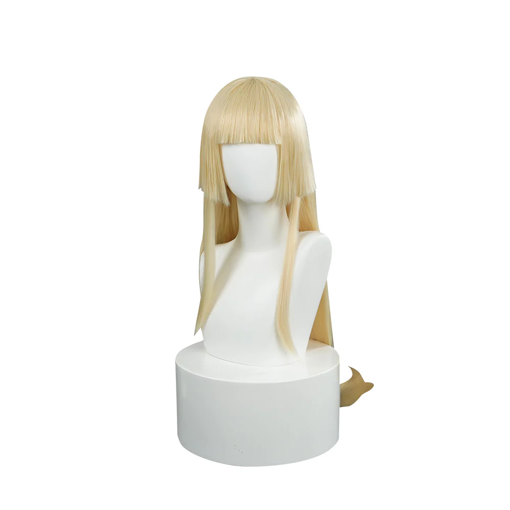 【Ready For Ship】DokiDoki Game Cosplay Wig Long Straight Linen Hair - Image 5