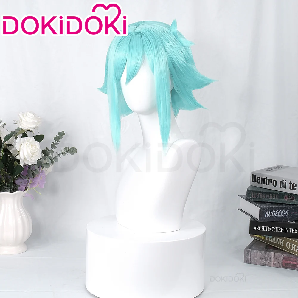 【Ready For Ship】DokiDoki Game Cosplay Wig Short Green Hair - Image 2