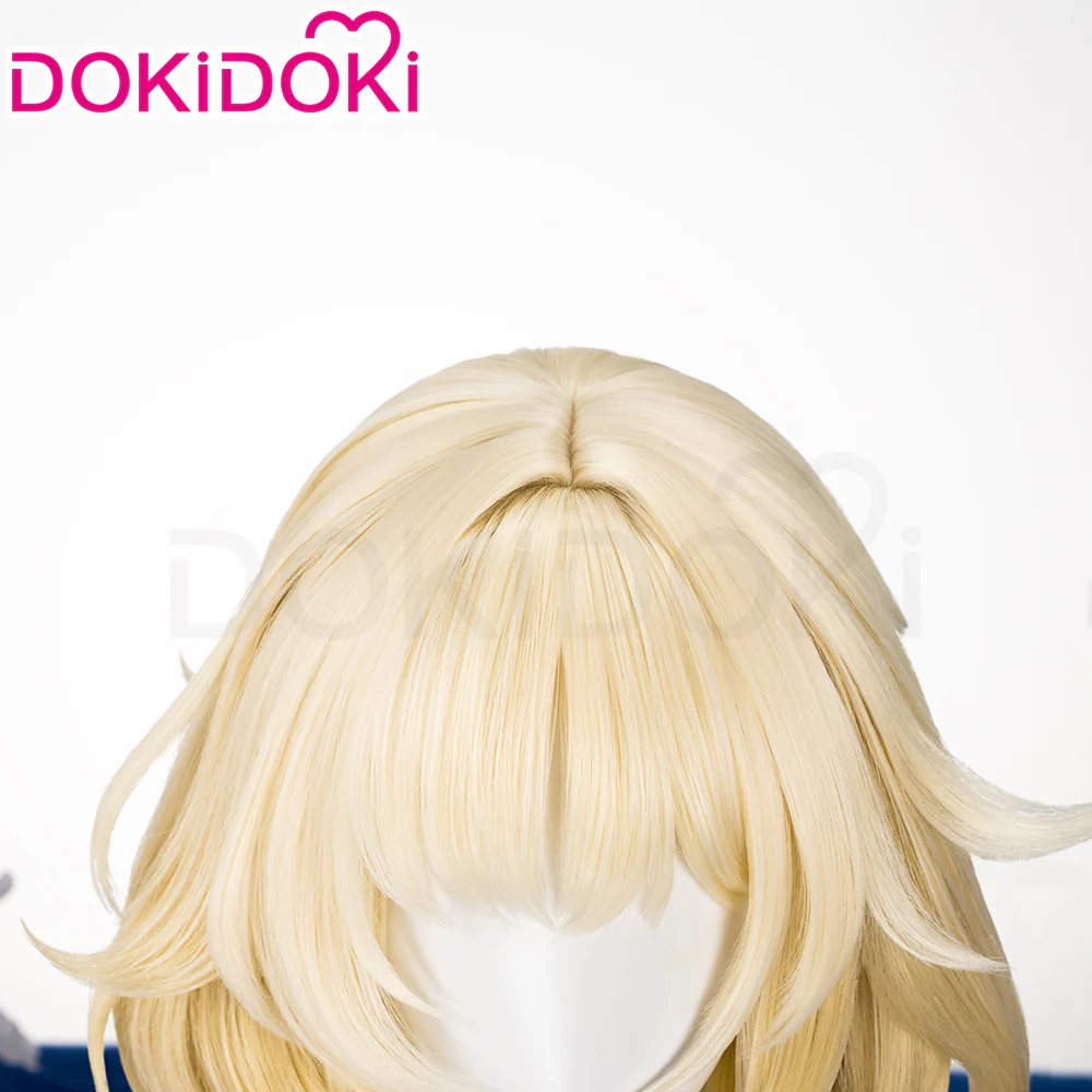 【US/EU LOCAL SHIPPING 】 DokiDoki Game Honkai: Star Rail Cosplay Aglaea Wig Short Golden Trichiasis Hair - Image 4