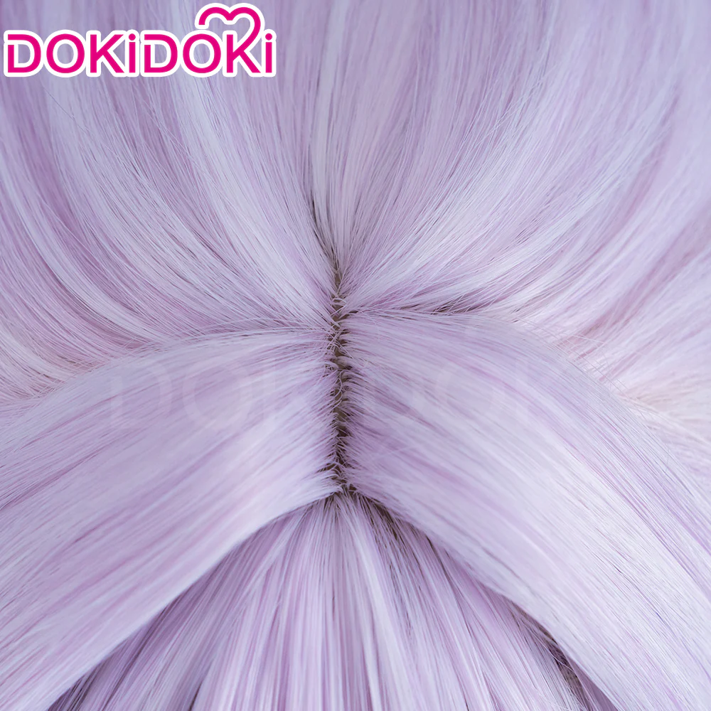 【Ready For Ship】DokiDoki Game Honkai: Star Rail Cosplay Castorice Cosplay Wig / Headwear Ears / Earrings Ear Clips Ear Accessories  Long Straight Purple Hair Twin Ponytails - Image 8