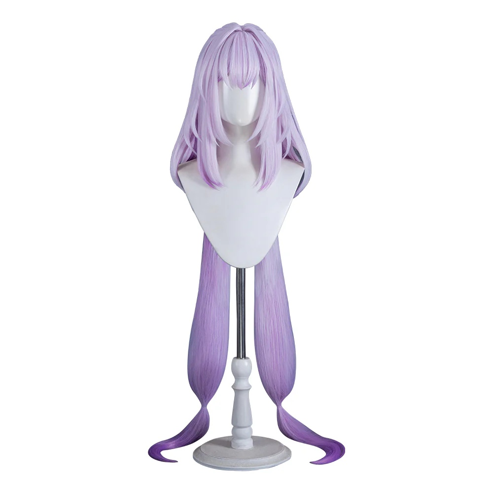 【Ready For Ship】DokiDoki Game Honkai: Star Rail Cosplay Castorice Cosplay Wig / Headwear Ears / Earrings Ear Clips Ear Accessories  Long Straight Purple Hair Twin Ponytails - Image 9