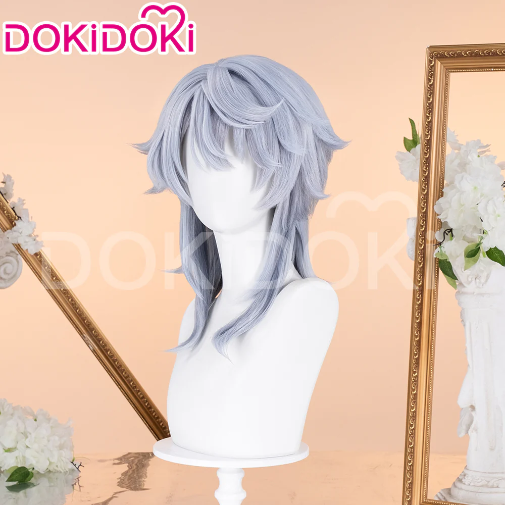 【US/EU LOCAL SHIPPING 】DokiDoki Game Honkai: Star Rail Cosplay Sunday Wig Long Straight Grey Hair - Image 4
