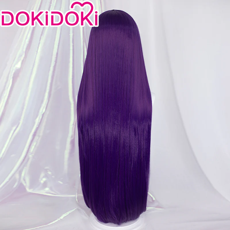 DokiDoki Game Literature Club Cosplay Yuri Cosplay Wig Long Purple Hair  DDLC - Image 3