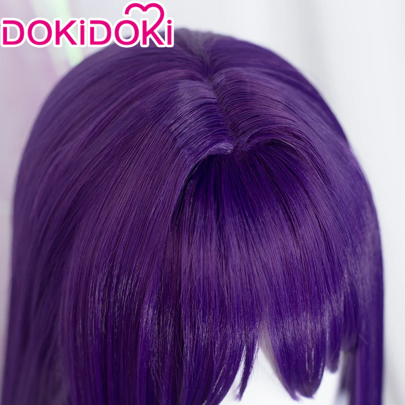 DokiDoki Game Literature Club Cosplay Yuri Cosplay Wig Long Purple Hair  DDLC - Image 4