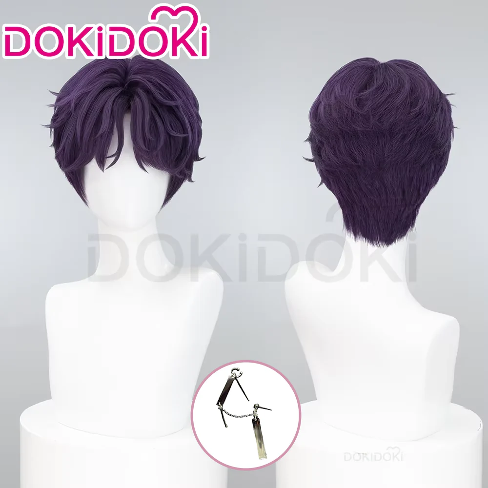 【EU LOCAL SHIPPING 】DokiDoki Game Love and Deepspace Cosplay Rafayel Wig  Short Purple Hair