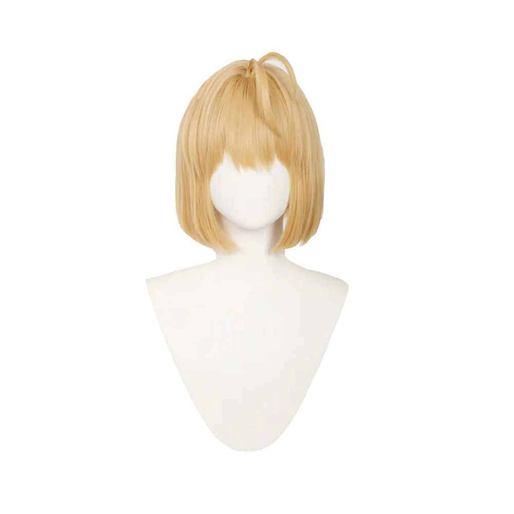 【Ready For Ship】DokiDoki Game Tsukihime Cosplay Wig Arcueid Brunestud Women Short Golden - Image 6