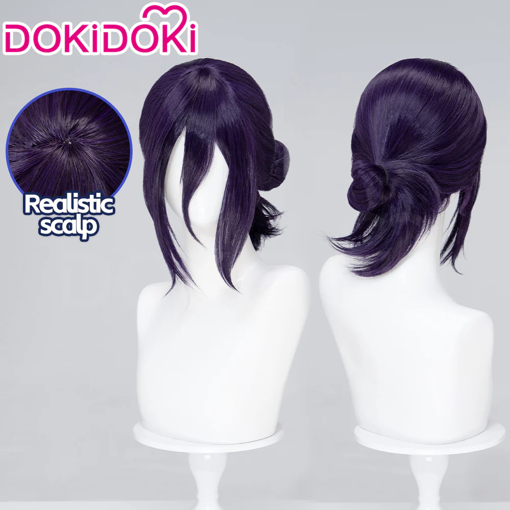 【Movie Ver Ready For Ship】DokiDoki Manga Coslay Wig / Choker Women Purple Halloween - Image 3