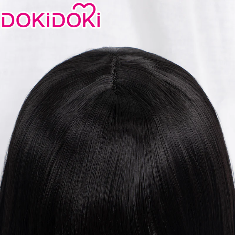 【Shorter Ver. Ready For Ship】Dokidoki Mange Anime Cosplay Long Black Wig Halloween - Image 10