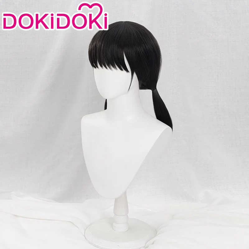 【Shorter Ver. Ready For Ship】Dokidoki Mange Anime Cosplay Long Black Wig Halloween - Image 3