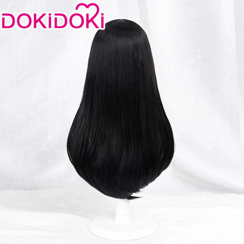 【Shorter Ver. Ready For Ship】Dokidoki Mange Anime Cosplay Long Black Wig Halloween - Image 9