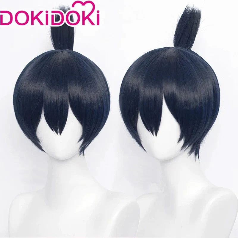 【Wig Ready For Ship】Dokidoki Mange Anime Cosplay  Wig Men Halloween Short Dark Blue /Earring
