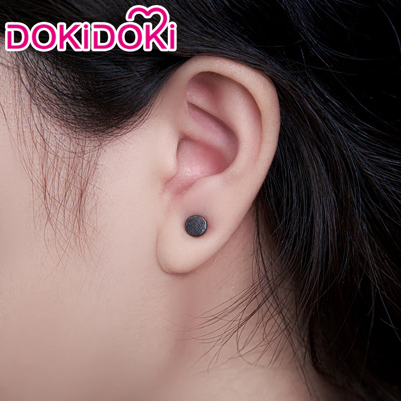 【Wig Ready For Ship】Dokidoki Mange Anime Cosplay  Wig Men Halloween Short Dark Blue /Earring - Image 5