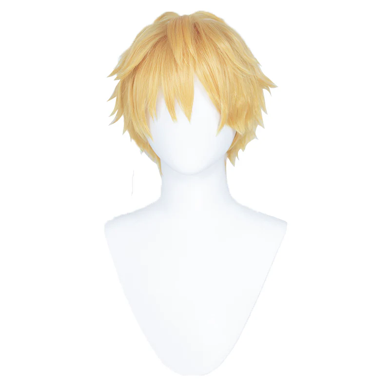【Ready For Ship】Dokidoki Mange Anime Cosplay Wig Men Halloween Short Yellow Wig - Image 5