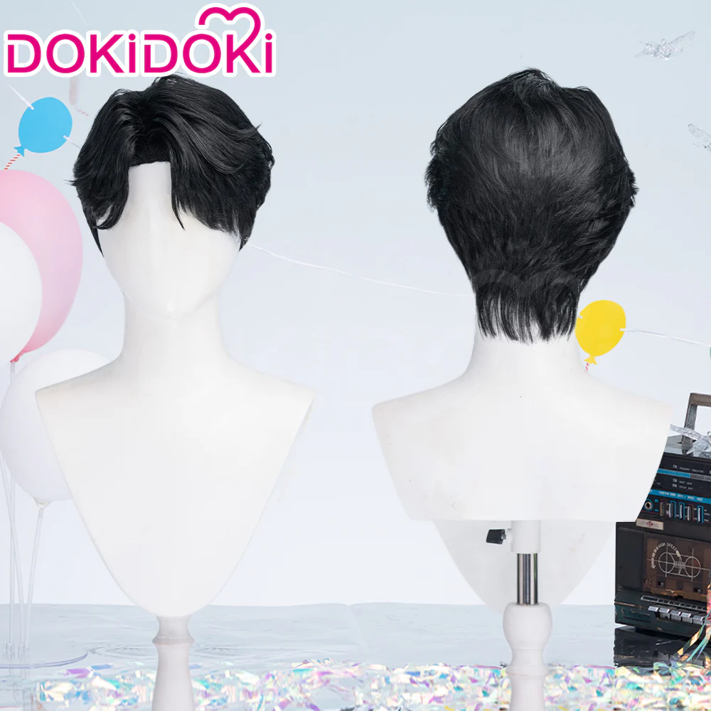 【US/EU LOCAL SHIPPING 】DokiDoki Movie Anime Cosplay Men Wig  Short Black Hair - Image 2