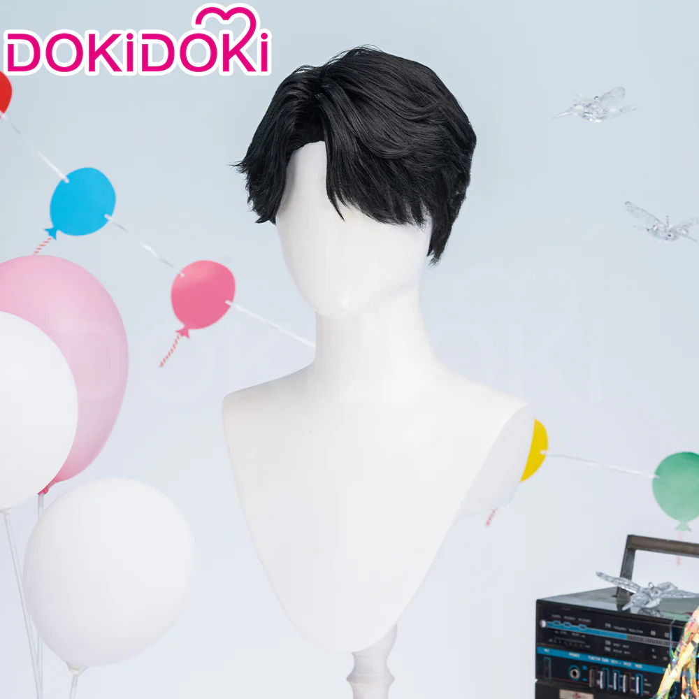 【US/EU LOCAL SHIPPING 】DokiDoki Movie Anime Cosplay Men Wig  Short Black Hair - Image 3