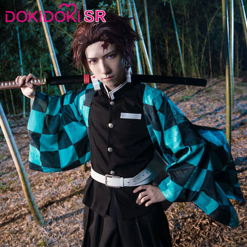 【 Ready For Ship】DokiDoki-SR Anime Cosplay  Costume Men Halloween Black Uniform