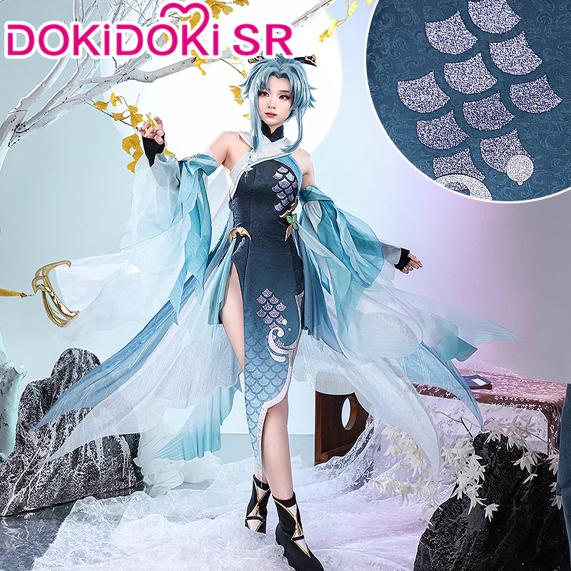 【US LOCAL SHIPPING 】DokiDoki-SR Game Genshin Impact Cosplay Pinger Costume Madame Ping