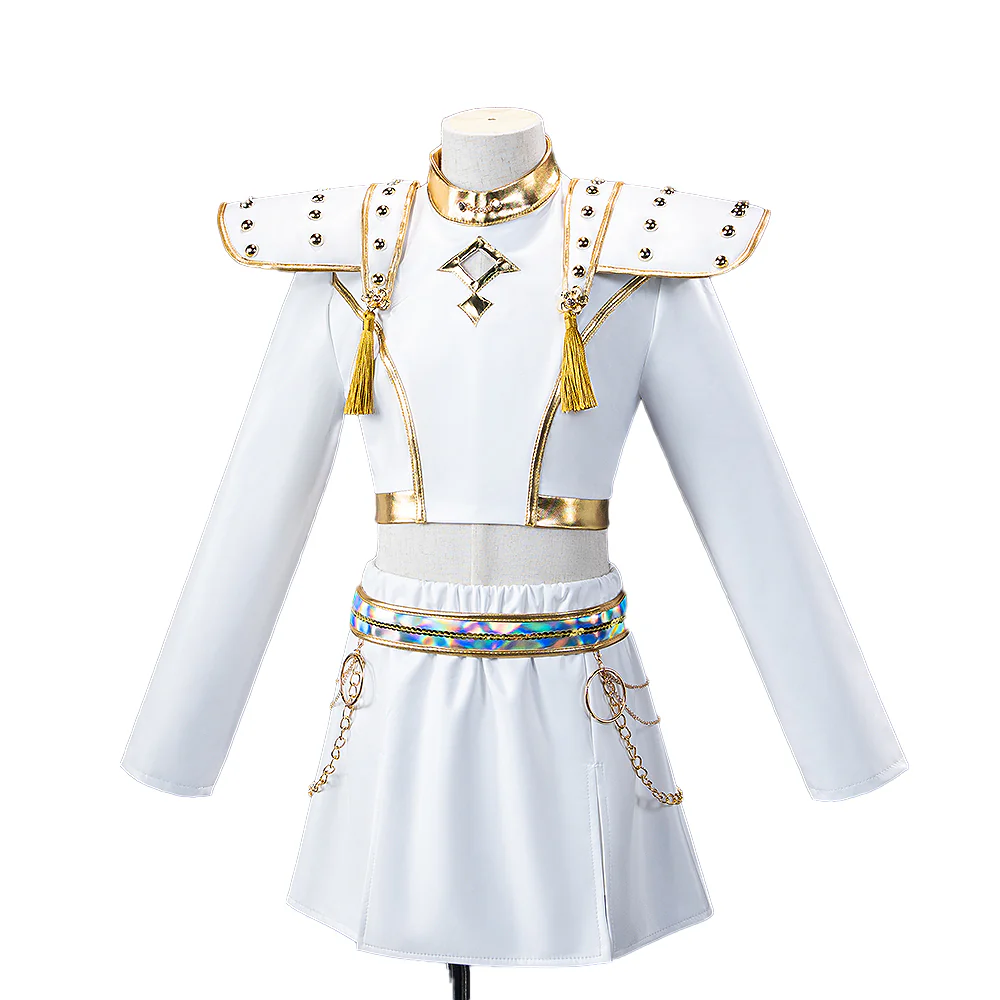 【Ready For Ship】【Last Batch】【Kids Version】DokiDoki-N Movie Anime KPOP KILLER Cosplay Costume White SERIES  Children Version - Image 6